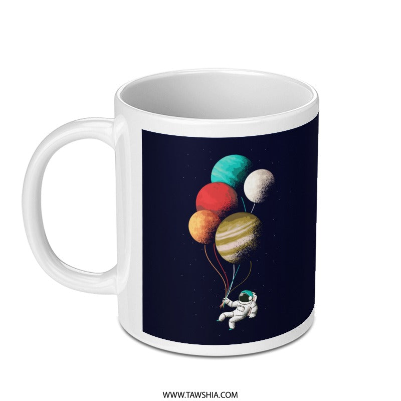 Astronaut Floating with Planets Balloon design product type
