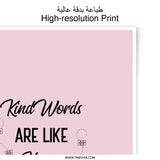 Kind Words Photographic Prints, Honey Sweet Art, Bee Flower Decor, Inspirational Wall Art, Home Decor, Gift for Her, Wall Decor - Tawshia