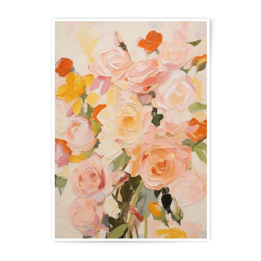 Rose Photographic Print, Floral Wall Art, Flower Photography, Rose Bouquet Print, Home Decor, Botanical Print, Wall Decor - Tawshia