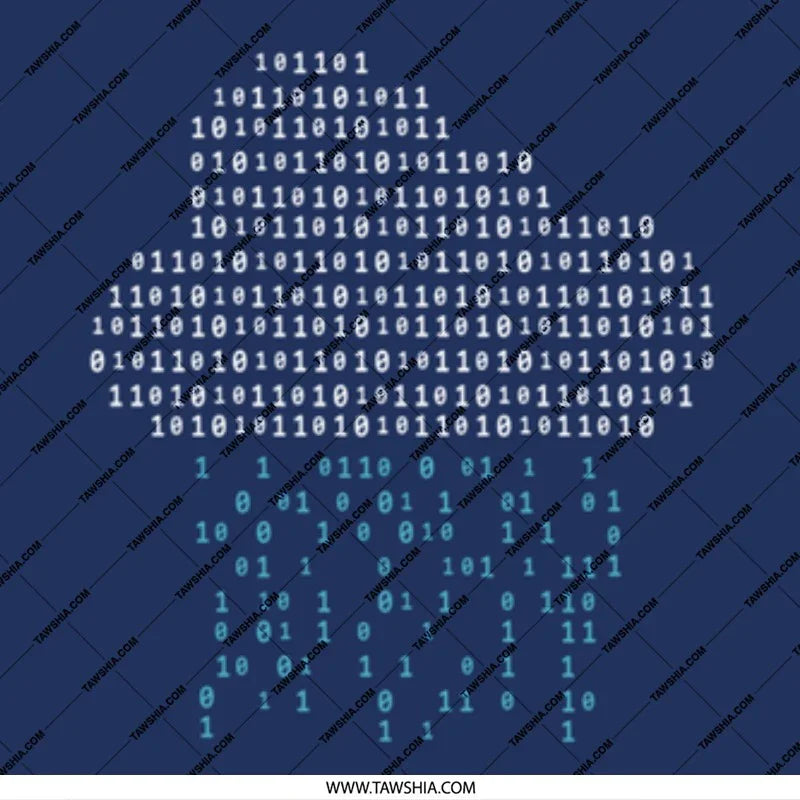 Binary Code Mushroom Design on Navy Blue product