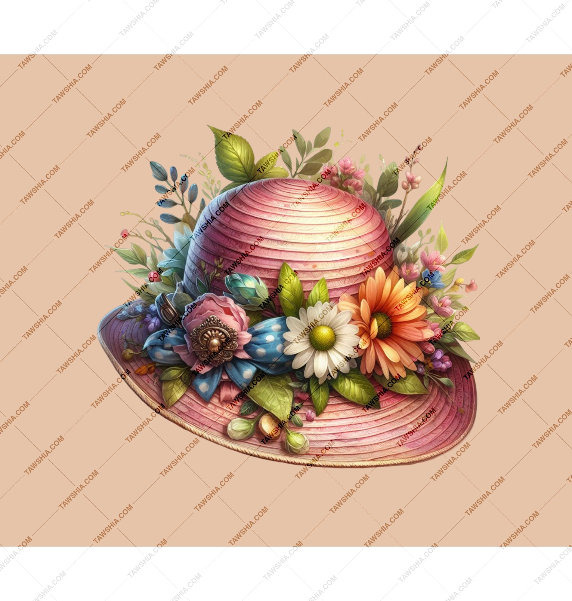 Beautifully Crafted Flower Adorned Decorative Hat product