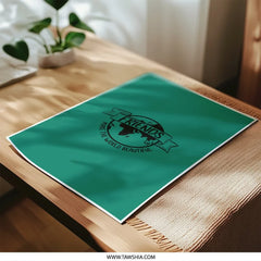 Friends World Photographic Prints, Teal Art, Motivational Art, Home Decor Prints, Inspiration Wall Art, Global Friendship Decor - Tawshia