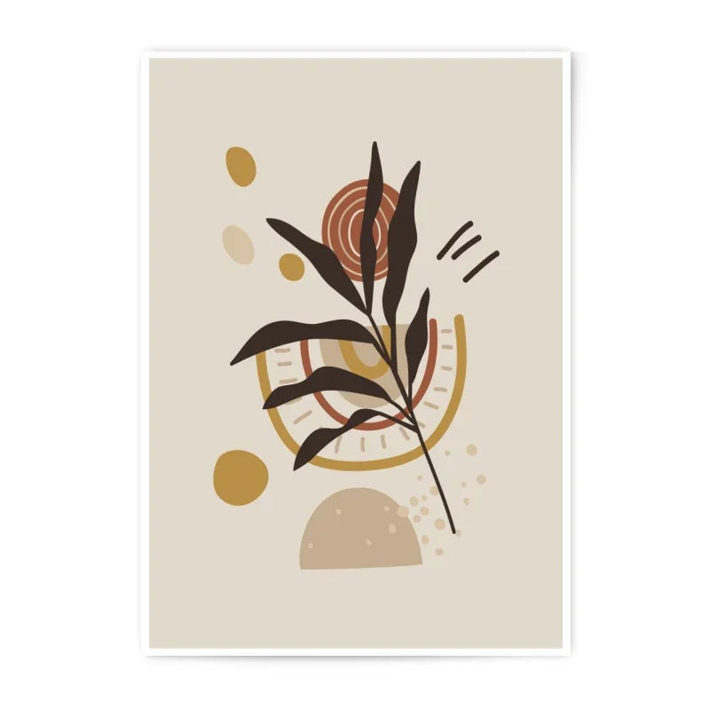 Abstract Leaf Photographic Print, Botanical Art Print, Modern Home Decor, Nature Wall Art, Neutral Color Print, Bohemian Art Print - Tawshia