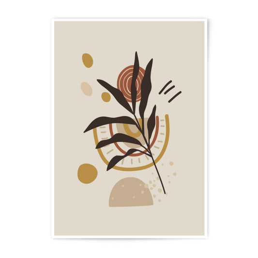 Abstract Leaf Photographic Print, Botanical Art Print, Modern Home Decor, Nature Wall Art, Neutral Color Print, Bohemian Art Print - Tawshia