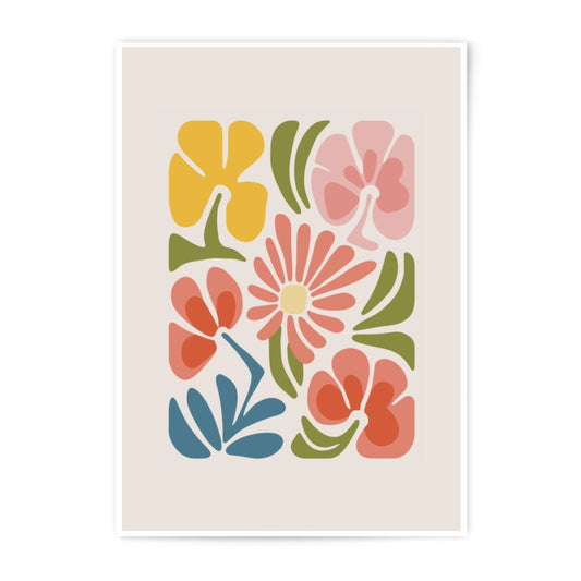 Abstract Floral Photographic Print, Modern Flower Art Print, Botanical Wall Decor, Colorful Floral Print, Home Decor, Minimalist Art - Tawshia