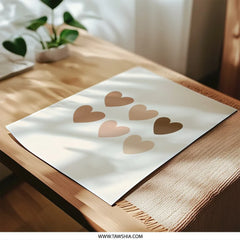 Neutral Hearts Photographic Print, Boho Wall Art, Earth Tones Print, Minimalist Art Print, Home Decor, Modern Wall Decor - Tawshia