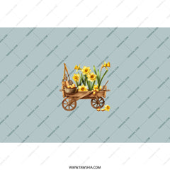 Daffodil Tumbler, Spring Flower Tumbler, Floral Cart Design, Garden Tumbler, Cute Tumbler, Gift For Her, Tumbler With Straw - Tawshia