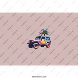 Jeep Tumbler, Tropical Palm Tree, Colorful Car Tumbler, Beach Vacation Travel, Summer Tumbler, Jeep Lover Gift, Car Tumbler, Travel Tumbler - Tawshia