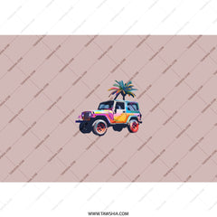 Jeep Tumbler, Tropical Palm Tree, Colorful Car Tumbler, Beach Vacation Travel, Summer Tumbler, Jeep Lover Gift, Car Tumbler, Travel Tumbler - Tawshia