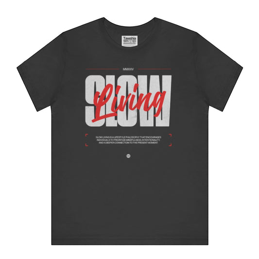 Slow Living Black Graphic T-Shirt Casual Wear product