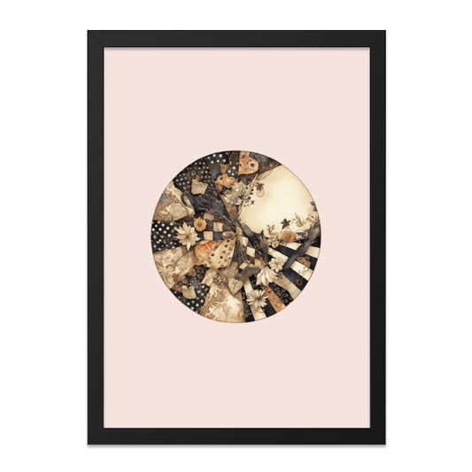 Floral Wall Art, Round Floral Design, Abstract Flower Print, Modern Home Decor, Unique Wall Hanging, Circle Art Print - Tawshia