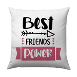Best Friends Power Pillow, Friendship Gift Idea, Decorative Pillow, Room Decor, Bestie Gift, Motivational Pillow - Tawshia