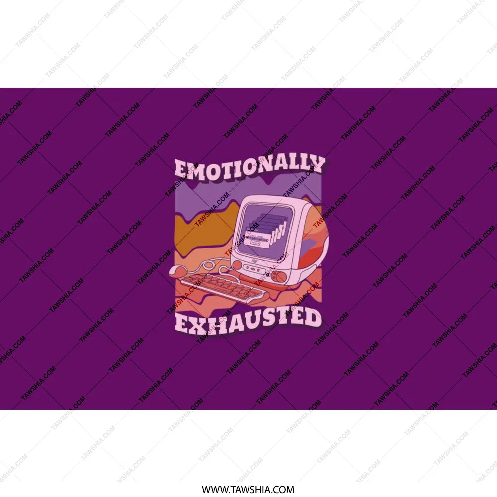 Emotionally Exhausted Vintage Computer Retro product