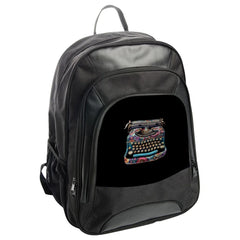 Typewriter Backpack, Unique Backpack, Stylish Backpack, School Backpack, Office Backpack, Travel Backpack, Floral Typewriter Design - Tawshia