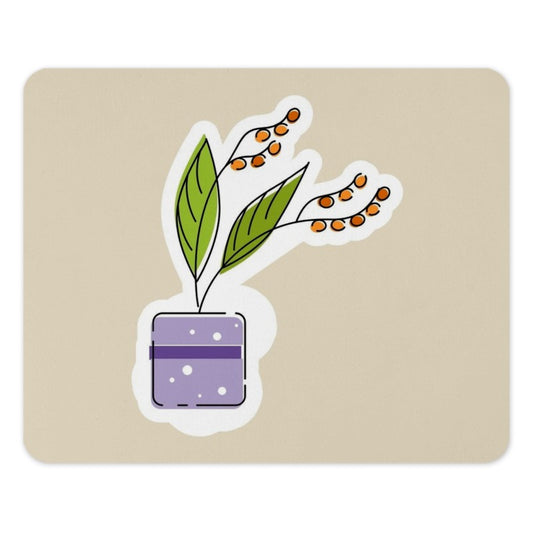 Potted Plant Mouse Pad, Minimalist Desk Decor, Cute Office Accessory, Floral Mousepad, Home Office Gift, Computer Accessory, Desk Mat - Tawshia