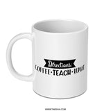 Teacher Mug, Coffee Teach Repeat Mug, Funny Teacher Gift, Teacher Appreciation Gift, Teacher Coffee Mug, Gift For Teacher - Tawshia