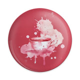Watercolor Tea Cup Pinback Button, Cute Drink Badge, Unique Tea Lover Gift, Pink Aesthetic Pin, Trendy Accessory, Collectible Button Pin - Tawshia
