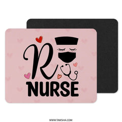Nurse Mousepad, Registered Nurse, RN Gifts, Cute Nurse, Valentine's Day, Medical Office Decor, Nurse Appreciation Gift, Healthcare Hero - Tawshia