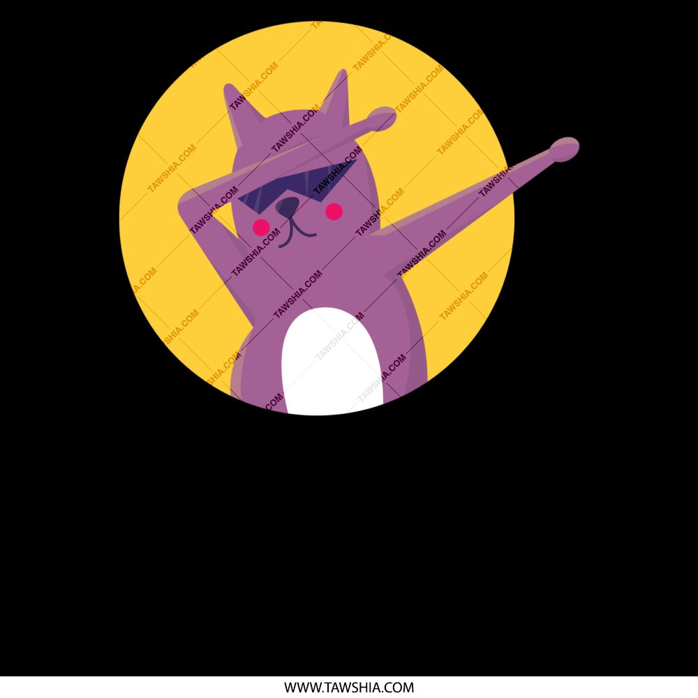 Cool Dabbing Cat Illustration Graphic Artistic product type