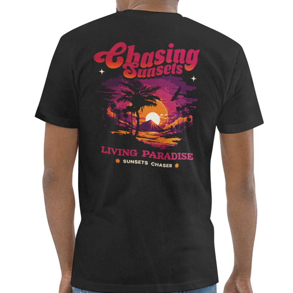 Chasing Sunsets Living Paradise Graphic Tee product