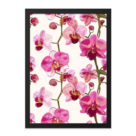 Pink Orchid Wall Art, Floral Print, Botanical Art, Flower Wall Decor, Modern Home Decor, Elegant Art Print, Gift for Her - Tawshia