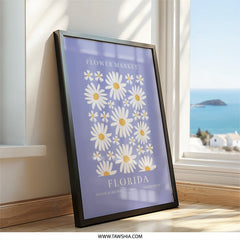 Florida Daisy Wall Art, Flower Market Print, Botanical Decor, Floral Home Decor, Gallery Wall Art, Botanical Archive Print - Tawshia