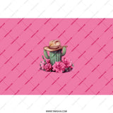 Cactus Tumbler, Pink Tumbler, Cowboy Hat Tumbler, Floral Tumbler, Western Tumbler, Desert Tumbler, Cute Tumbler - Tawshia
