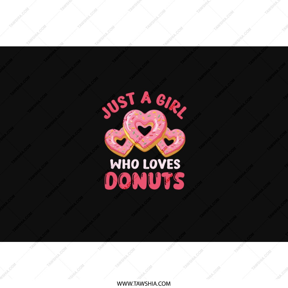 Donut Lover Tumbler, Just A Girl Who Loves Donuts, Cute Foodie Gift, Heart Donut Tumbler, For Her, Girl Tumbler, Unique Tumbler - Tawshia