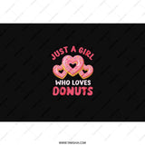 Donut Lover Tumbler, Just A Girl Who Loves Donuts, Cute Foodie Gift, Heart Donut Tumbler, For Her, Girl Tumbler, Unique Tumbler - Tawshia