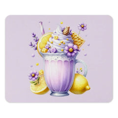 Purple Lemonade Mouse Pad, Floral Drink, Summer Desk Decor, Cute Workspace Accessories, Lemon Decor - Tawshia