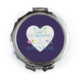 Learning is Life Pocket Mirror, Adventure Pocket Mirror, Book Planet Design Pocket Mirror, Teacher Gift Pocket Mirror - Tawshia