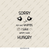 Sorry Hungry Pocket Mirror, Funny Food Apology Gift, Compact Mirror for Handbag, Cute Pocket Mirrors, Travel Mirror - Tawshia