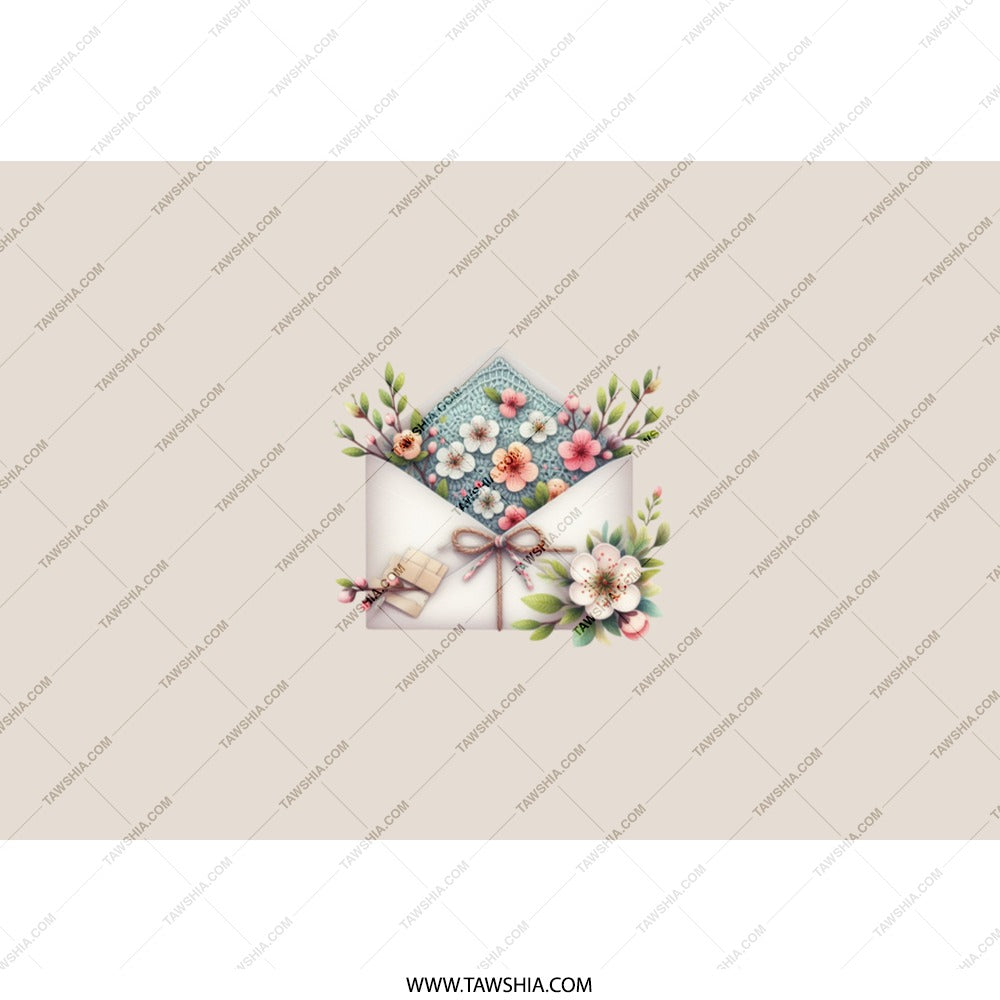 Floral Mail Tumbler, Flower Bouquet Letter, Cute Gift for Her, Pastel Flowers Tumbler, Spring Tumbler, Gift for Mom, Best Friend Tumbler - Tawshia