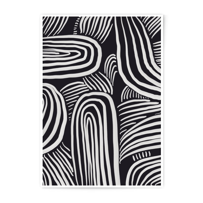 Abstract Line Art Photographic Print, Minimalist Black and White Wall Art, Modern Home Decor, Unique Gift Idea, Stylish Photo Print - Tawshia