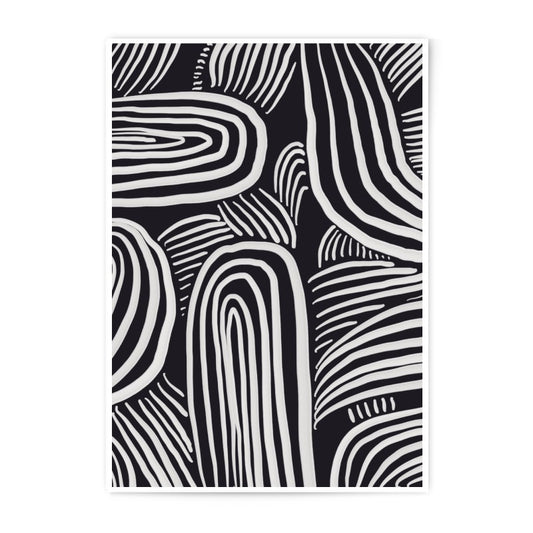 Abstract Line Art Photographic Print, Minimalist Black and White Wall Art, Modern Home Decor, Unique Gift Idea, Stylish Photo Print - Tawshia