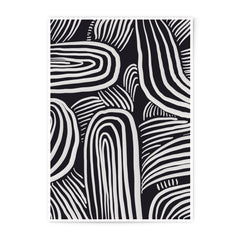 Abstract Line Art Photographic Print, Minimalist Black and White Wall Art, Modern Home Decor, Unique Gift Idea, Stylish Photo Print - Tawshia