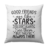 Good Friends Like Stars Pillow, Friendship Quote, Supportive Friends, Best Friends, Friendship Gift, Inspirational Pillow, Home Decor - Tawshia