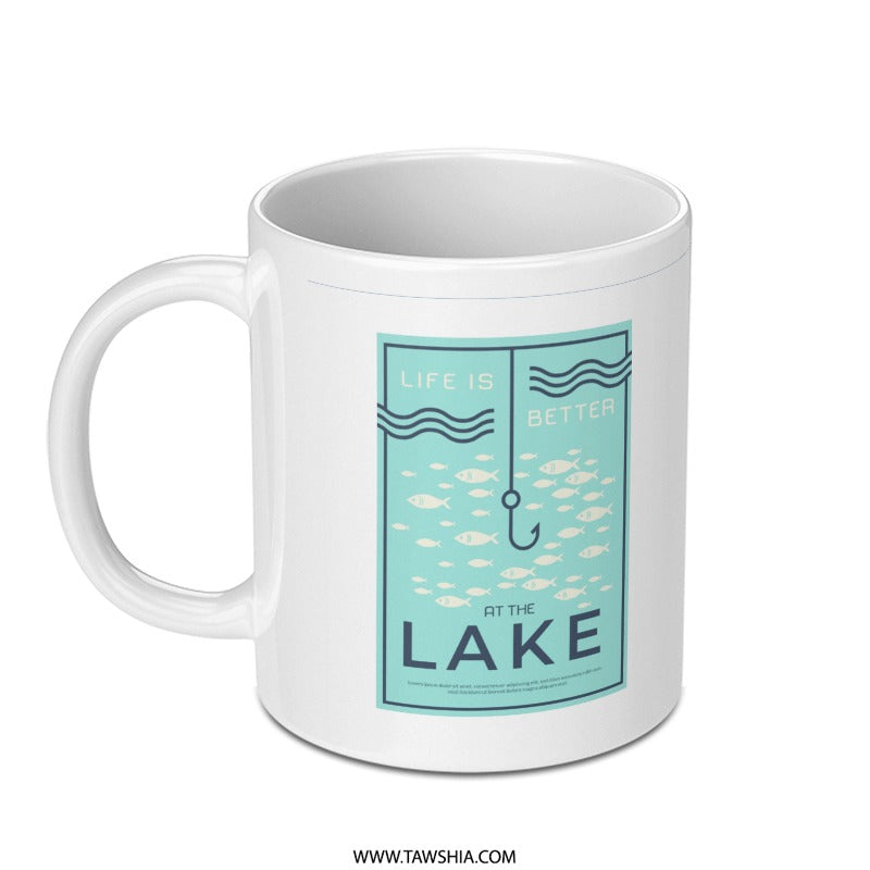 Life is Better at the Lake Fishing Mug product
