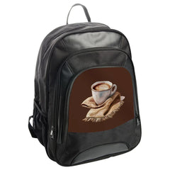 Coffee Cup Backpack, Latte Art Design, Unique Backpack, Coffee Lover Gift, Stylish Backpack, Everyday Backpack (133 characters) - Tawshia