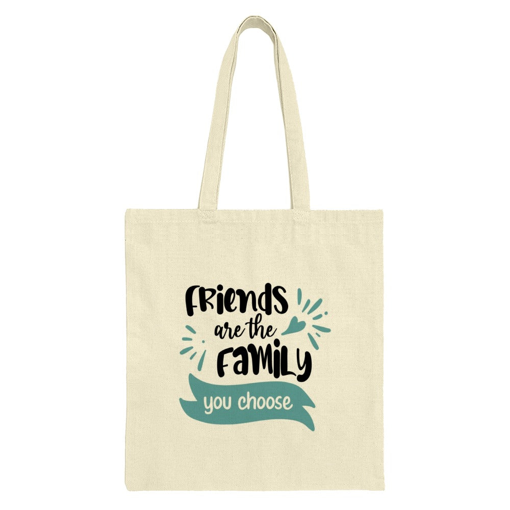 Friends are Family Tote Bag, Inspirational Tote, Gift For Friend, Best Friend Gift, Cute Tote Bag, Everyday Tote Bag, Friendship Gift - Tawshia