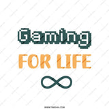 Gaming For Life Tote Bag, Gamer Gift, Infinity Symbol, Pixel Art Design, Novelty Shopping Bag, Birthday Gift, Everyday Tote, Unique Tote - Tawshia