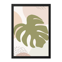 Monstera Leaf Wall Art, Abstract Botanical Print, Boho Home Decor, Modern Wall Hanging, Minimalist Art, Tropical Leaf Art, Gift Idea - Tawshia