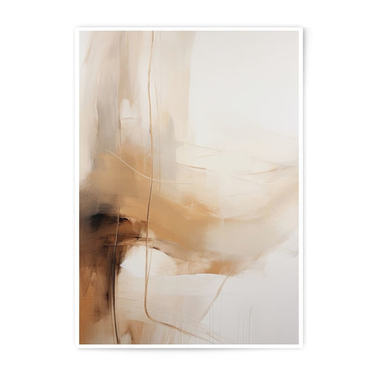 Abstract Art Photographic Print, Neutral Color Wall Decor, Beige Brown Painting Style, Modern Home Decor Art, Fine Art Print - Tawshia