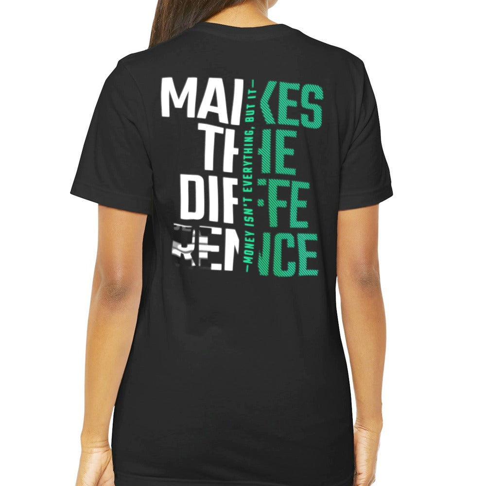 Make the Difference Black Graphic Tee Shirt product type