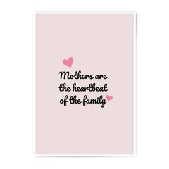 Mother's Day Photo Prints, Family Heartbeat, Mother Gift Idea, Minimalist Art, Pink Wall Decor, Love, Appreciation Photographic Prints - Tawshia