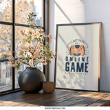 Gamer Wall Art, Online Game Print, Gaming Decor, I Can't Pause, Controller Art, Video Game Room Art, Boys Room Decor, Gift for Gamers - Tawshia
