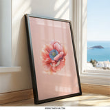 Pink Poppy Framed Wall Art, Floral Home Decor, Elegant Flower Print, Botanical Art, Wall Decor, Gift Idea, Living Room Art, Bedroom Decor - Tawshia
