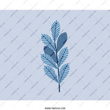 Blue Leaves Mouse Pad, Botanical Mousepad, Leaf Design, Office Decor, Desk Accessory, Computer Mouse Mat, Nature Inspired Gift - Tawshia