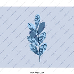 Blue Leaves Mouse Pad, Botanical Mousepad, Leaf Design, Office Decor, Desk Accessory, Computer Mouse Mat, Nature Inspired Gift - Tawshia