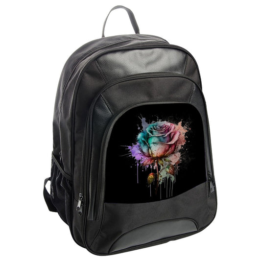 Watercolor Rose Backpack, Floral Backpack, Artistic Backpack, Flower Backpack, Unique Backpack, Gift for Her, Rose Art, School Backpack - Tawshia